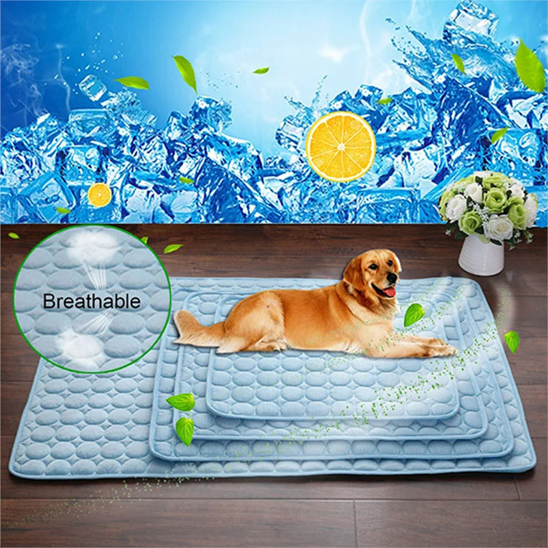 Cooling Dog Mat – Breathable Summer Pet Pad for Cats & Dogs, Washable & Portable