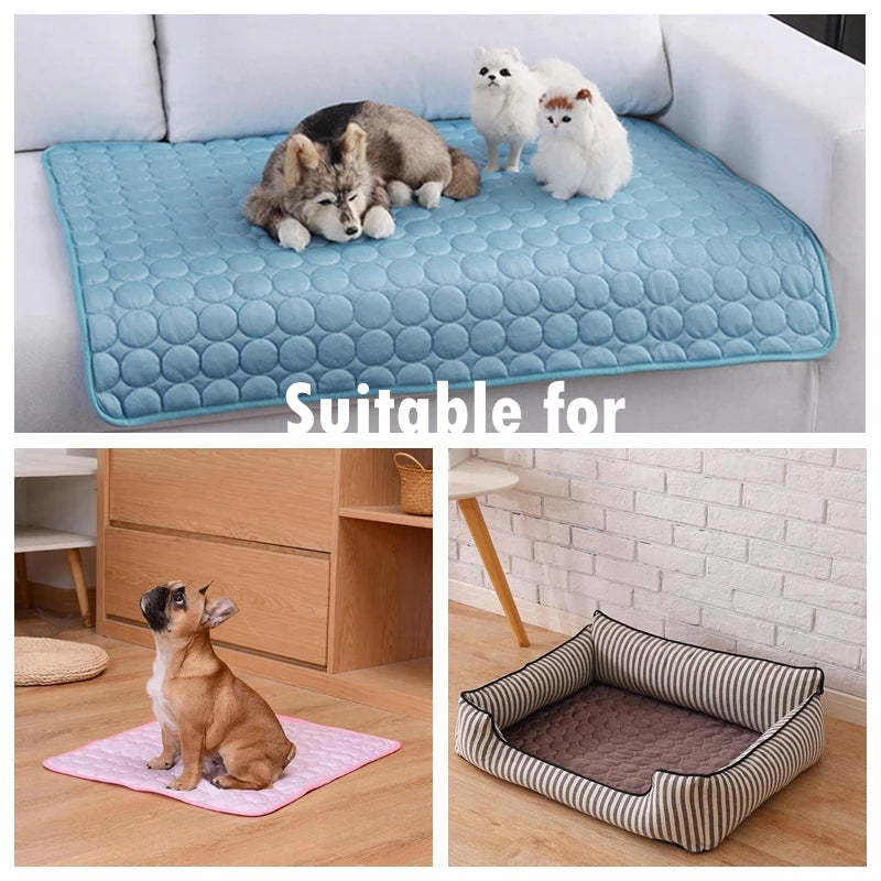Cooling Dog Mat – Breathable Summer Pet Pad for Cats & Dogs, Washable & Portable