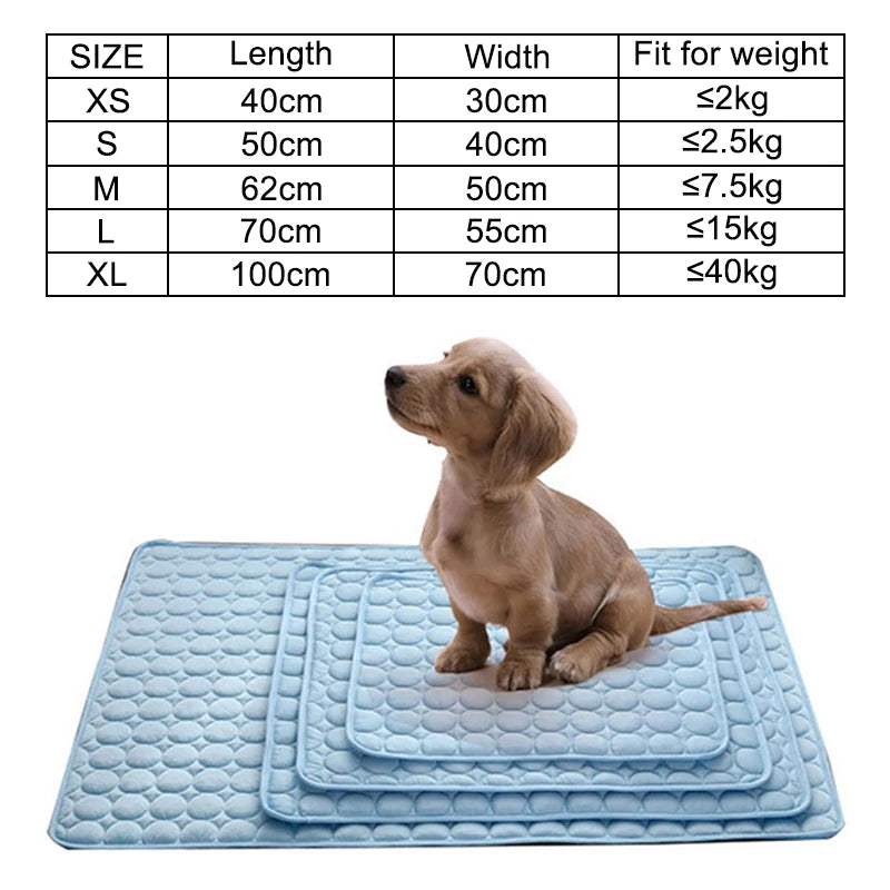 Cooling Dog Mat – Breathable Summer Pet Pad for Cats & Dogs, Washable & Portable
