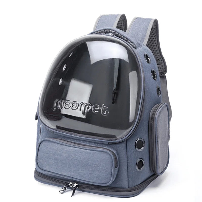 Transparent Pet Backpack – Breathable Travel Bag for Cats & Small Dogs