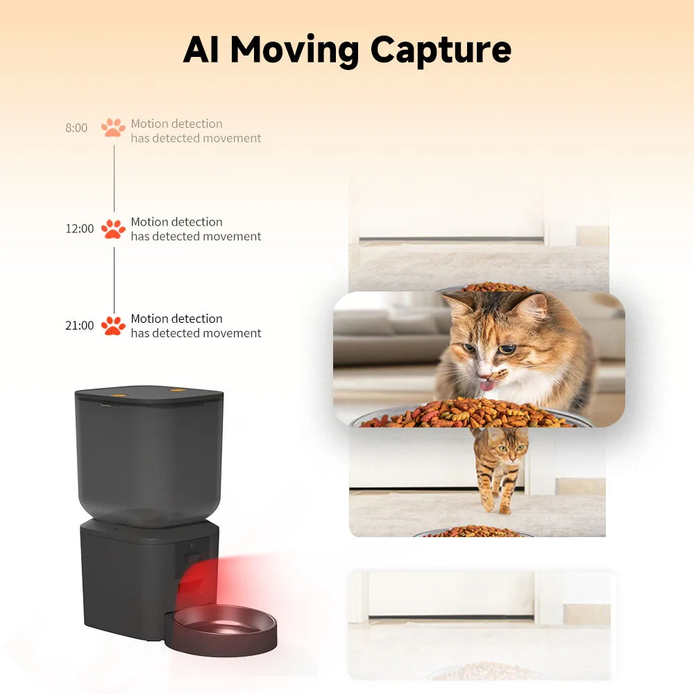 8L Smart Automatic Pet Feeder – HD Camera, Voice Control & App