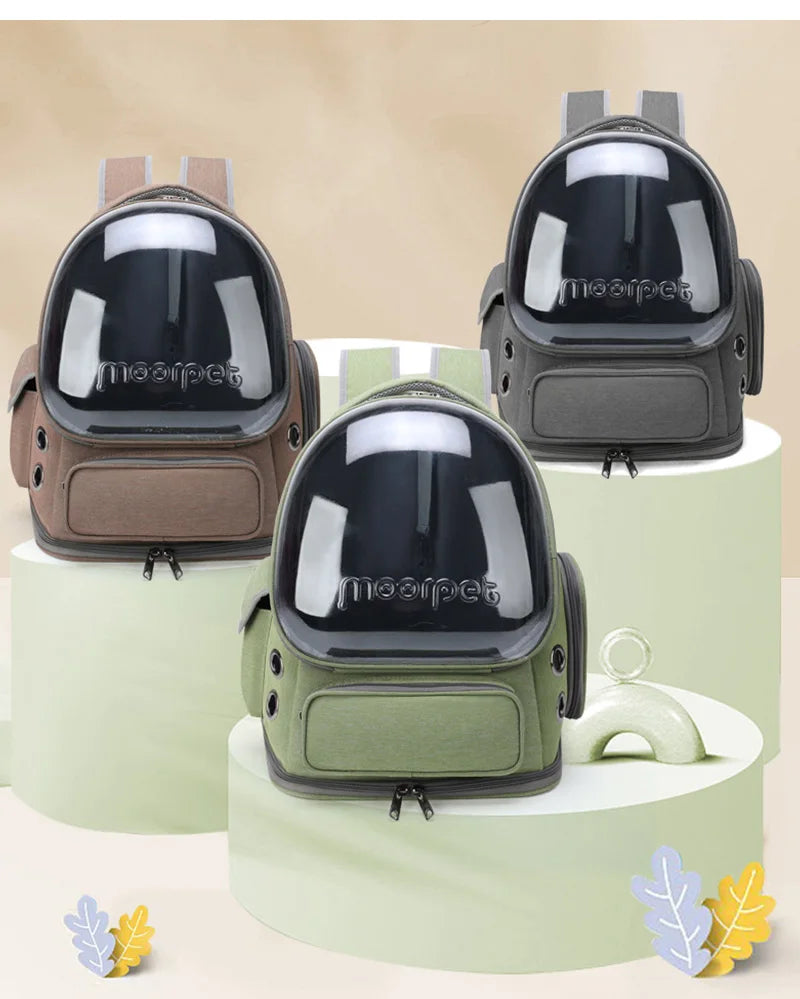 Transparent Pet Backpack – Breathable Travel Bag for Cats & Small Dogs
