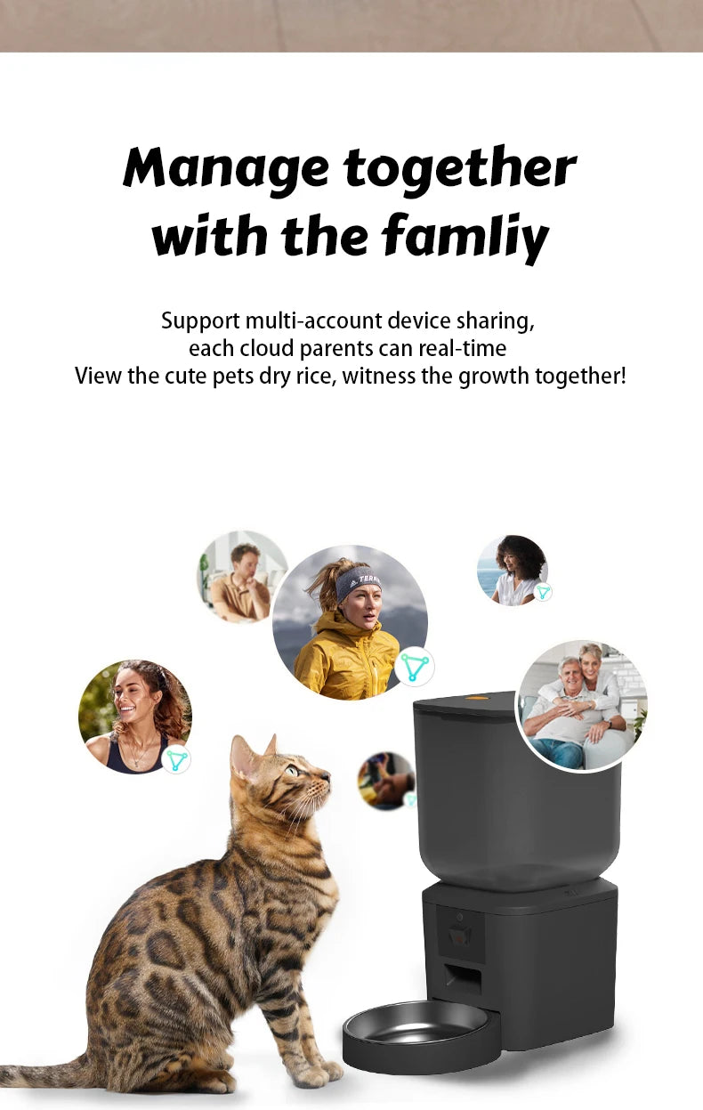 8L Smart Automatic Pet Feeder – HD Camera, Voice Control & App