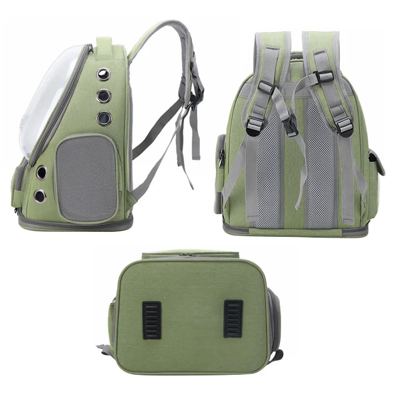 Transparent Pet Backpack – Breathable Travel Bag for Cats & Small Dogs