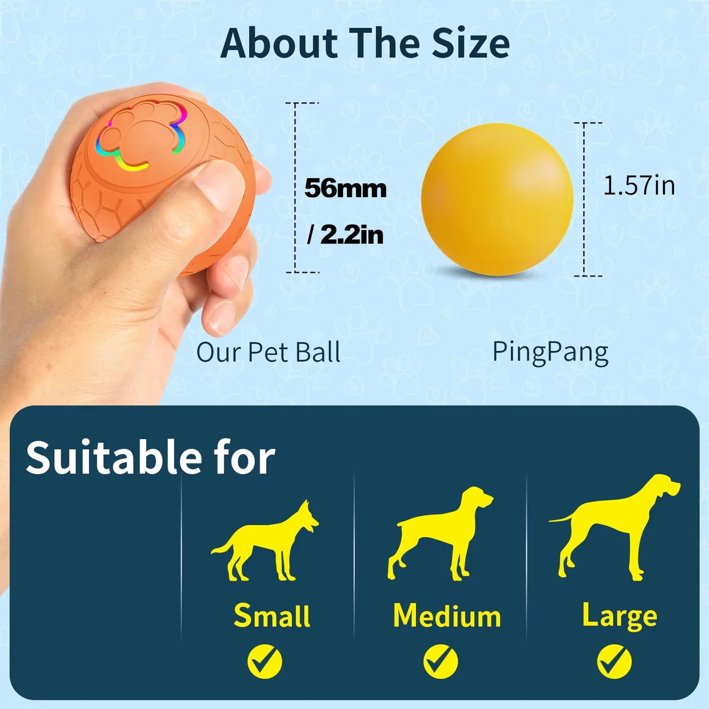 Smart Interactive Pet Toy Ball for Dogs & Cats