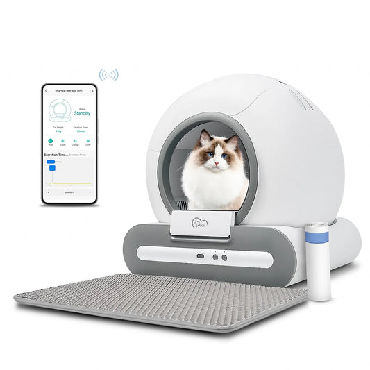 Smart Self-Cleaning Cat Litter Box – App-Controlled Automatic Litter