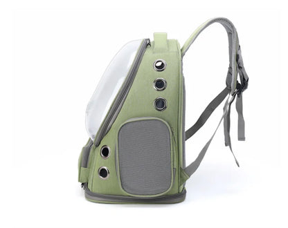 Transparent Pet Backpack – Breathable Travel Bag for Cats & Small Dogs