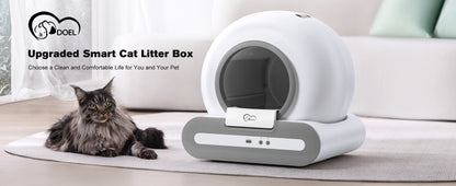 Smart Self-Cleaning Cat Litter Box – App-Controlled Automatic Litter