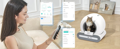 Smart Self-Cleaning Cat Litter Box – App-Controlled Automatic Litter